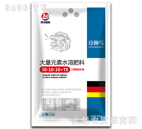 高氮促長(zhǎng)型大量元素水溶肥料30-10-10+TE-泰來(lái)國(guó)際