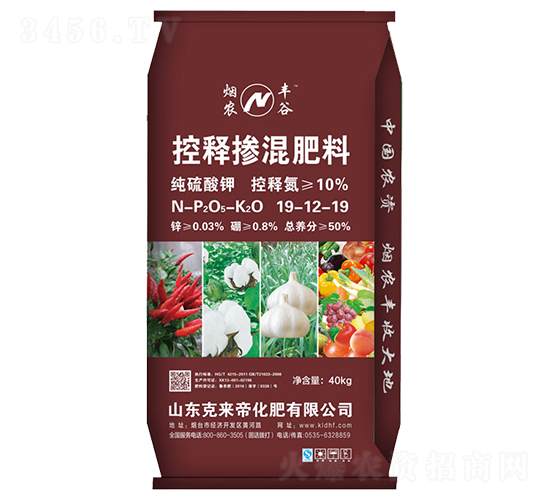 純硫酸鉀控釋摻混肥料19-12-19-煙農(nóng)豐谷-克來(lái)帝