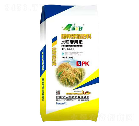 水稻專用緩釋摻混肥28-14-12-撒金秋-金億達肥業(yè)