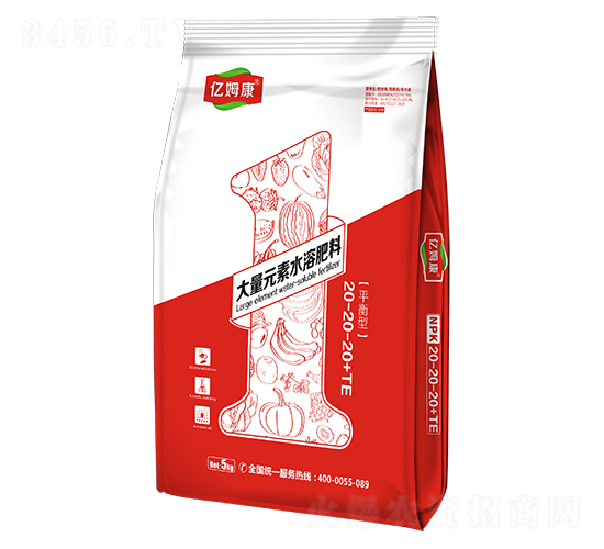 大量元素水溶肥料20-20-20+TE-億姆康